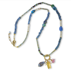 JAZU - Kettingen blauw met bedels