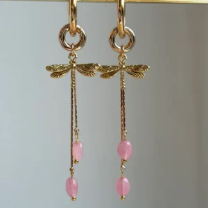 YMMS - Oorbellen Libelle pink