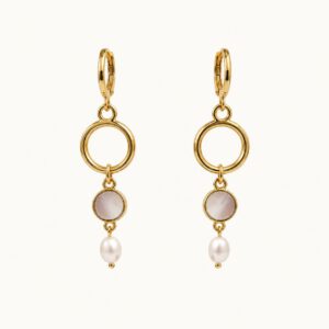 YMMS - Oorbellen pearl circle