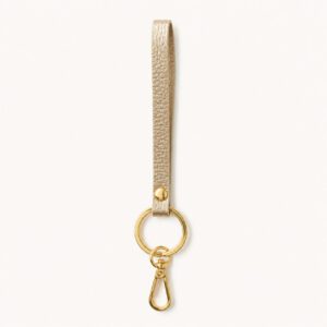 Brandshouse - Leather Keychain gold