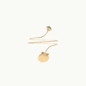 Brands House - Golden arm cuff with shells