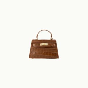 Small Handbag - Croco Brown